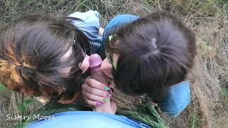 Բաց մինետ, Ժաժ բերանը, Ժաժ համբույր - I &#039;m sharing my Husband with my StepSis, ծծել husband&#039;cock&#039; s - POV 3some bj StepSisters Moore